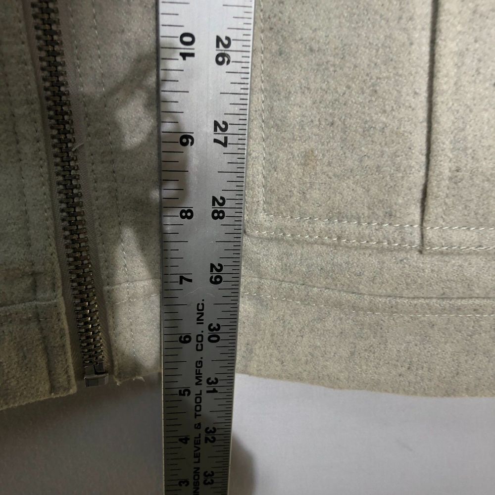 International Concepts Beige Wool Blend Full Zipped Jacket 4 Front Pockets XXL - Picture 8 of 9